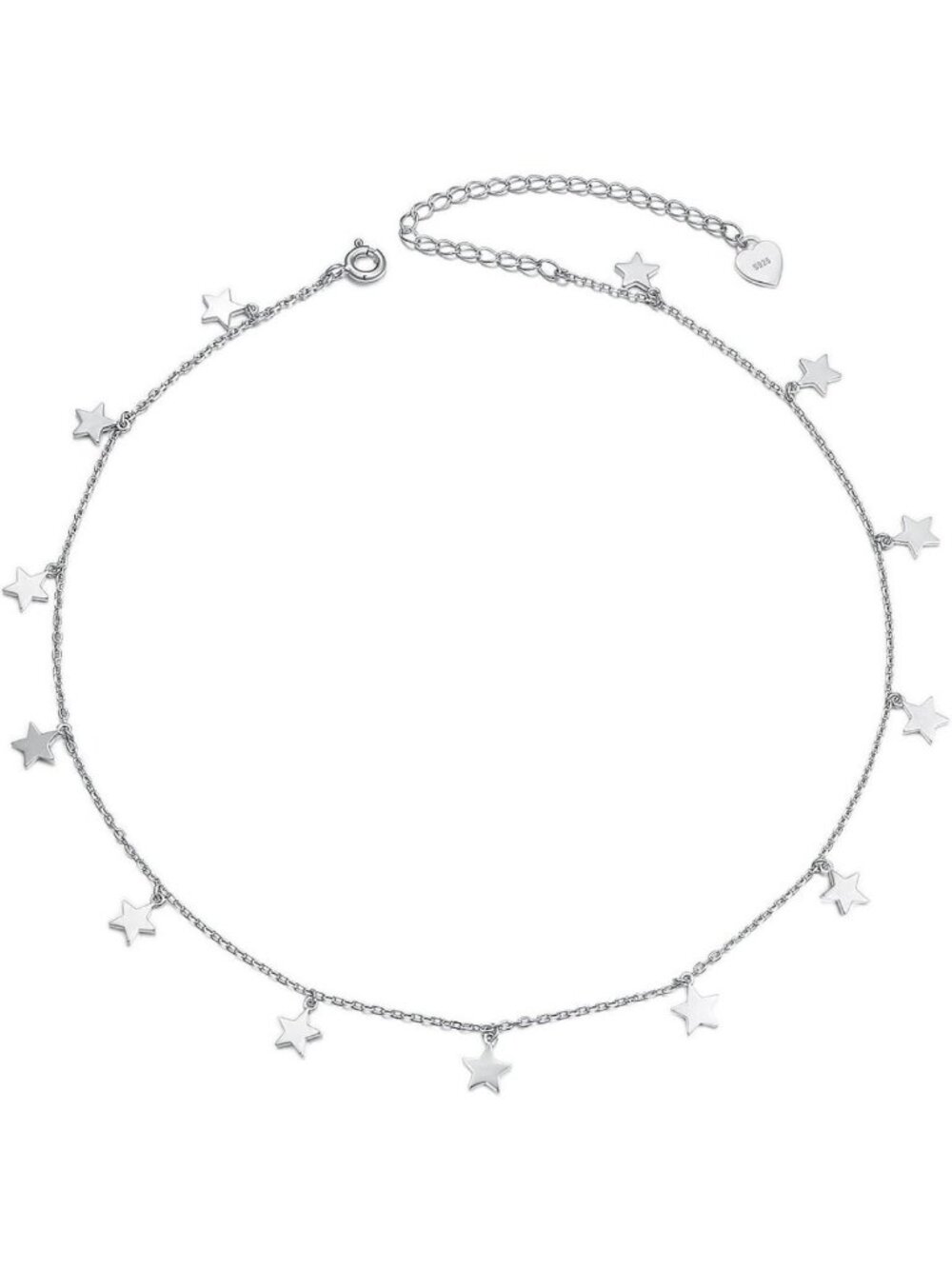 S925 Sterling Silver Disc Choker Necklace for Women - Statement Jewelry Piece